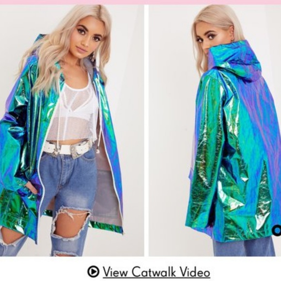 green holographic jacket